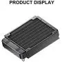 Clyxgs Water Cooling Radiator, 8 Pipe Aluminum Heat Exchanger Radiator with Fan for PC CPU Computer Water Cool System DC12V 80mm