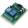 Calvas DC 12V 2CH RF 433MHz Wireless Switch Relay Receiver Module With Remote Control For DC Motor Forward Reverse Controller