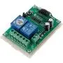 Calvas DC 12V 2CH RF 433MHz Wireless Switch Relay Receiver Module With Remote Control For DC Motor Forward Reverse Controller