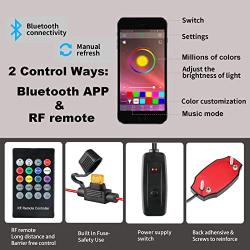 PowColor Car Underglow Rock Lights APP & Wireless Remote Control Waterproof Neon Under Car Light Kit Auto Wheel Exterior Underglow Lights Kits for SUV,Truck,AUTO Motorcycle 4Pods
