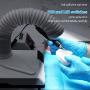LVCHEN Dental Polishing Dust Collector - Dust Extractor Powerful Nail Vacuum Dust Suction with Fan and LED Dual Function Telescopic Tube Retractable Elbow Design for Dental Lab