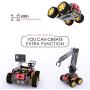 Adeept 4WD Smart Robot Kit for Raspberry Pi 4 3 Model B+ B , OpenCV Target Tracking, Real-Time Video Transmission, AWR Robotic Car Kit Adult with PDF