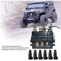 Surwit 500A 12V Winch Solenoid Relay for 8000lb - 15000lb ATV UT Winch Control Heavy Duty Upgrade Albright Equiv, Compatible with 4WD vehicles, ATV, UTV, SUV, etc