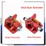 GBA-SZC Dual Gear Extruder,CR10S PRO Dual Pneumatic Joint Dual Driver Metal Extruder for Ender 3/V2/Pro/Ender 5/CR-10/CR-10S.(Dual Pneumatic)