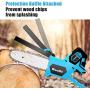 Seesii Mini Electric Cordless Chainsaw, 8 Inch Cordless Battery Powered Chainsaws Handheld Brushless Chain Saw Pruning Shears for Tree Branch Wood Cutting (2X Battery Included)