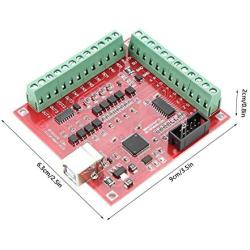 USB CNC Controller Card DC 24V MACH3 100Khz Motion Controller Card Breakout Board Support for 4 Axis Linkage