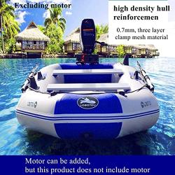 Inflatable Boat Set 2-3 Person Thickened Fishing Boat Hard Inner Bottom Floor Boat with 3 Separate Air Chambers
