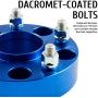 Orion Motor Tech 5x5 Hubcentric Wheel Spacers 1.5 inches 71.5mm Bore with 1/2-20 Studs Compatible with 2007-2018 Jeep Wrangler JK, 1999-2010 Jeep Grand Cherokee WJ WK, 38mm Blue Wheel Spacers, 4pcs