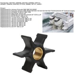 BODAO 435821/5001593/395864 Boat Engine Water Pump Impeller Key Oring for Johnson/Evinrude 85-300HP Outboard Motor