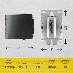 Shopcorp 40 Amp 3 Pole Normally Open, 600V Definite Purpose, Magnetic Contactor – HVAC Heavy Duty, 110/120V Coil, Motor Load 40A and Lighting Load 50A