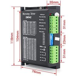 RATTMMOTOR DM542 Stepper Driver CNC Microstep Stepper Motor Driver 1-4.2A DM542 Digital Nema17 Nema23 Stepper Motor Controller 20-50VDC for 3D Printer CNC Router Engraver Milling Machine