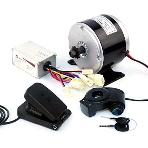 L-faster 24V 250W Electric Brushed DC Motor Electric DIY 250W Motor Kit E-Bike Engine High Speed Motor with 11 Tooth Sprocket