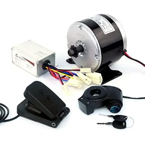 L-faster 24V 250W Electric Brushed DC Motor Electric DIY 250W Motor Kit E-Bike Engine High Speed Motor with 11 Tooth Sprocket