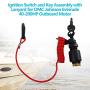 175974 Ignition Switch and Key Assembly with Lanyard, Fits for OMC Johnson Evinrude 40-200HP Outboard Motor | OE Replacement 5005801 357868