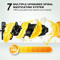 Juicer Machines,Slow Masticating Juicer Extractor Machines Easy to Clean,Cold Press Juicer with Quiet Motor and Reverse Function,Two Speed Modes,for Vegetable and Fruit