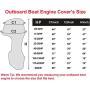 UCARE Outboard Boat Motor Cover Waterproof Boat Engine Full Covers for UP-5HP/ 8-10HP/ 15-20HP/ 25-30HP/ 40-50HP/ 60-90HP/ 100-150HP Outboard Motors (420D Oxford Fabric, 44x47x37in for UP-5HP)