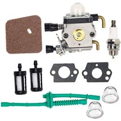 HIFROM C1Q-S97 Carburetor with Air Filter Fuel Line Replacement for STIHL FS38 FS45 FS46 FS55 FS45C FS46C FS55C FS55R FS55RC Trimmer KM55 KM55C Kombi Motor