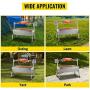 VEVOR 45W Rotisserie Grill Roaster, 37 Inch BBQ Small Pig Lamb Rotisserie Roaster, Max Capacity 88 lbs for Camping Outdoor Barbecue