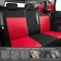 CAR PASS Rainbow Universal Fit 3D Air Mesh Car Seat Cover with 5mm Composite Sponge Inside,Airbag Compatible (Black Red)