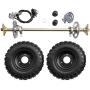 Togarhow 740mm 29 inch Go Kart Rear Axle Assembly Complete Wheel Hub Kit & 13 * 5-6 Wheel Tires With Rim & Brake Assembly & T8F Chain Suitable for DIY Go Kart Quad, Trike, Drift Bikes