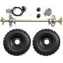 Togarhow 740mm 29 inch Go Kart Rear Axle Assembly Complete Wheel Hub Kit & 13 * 5-6 Wheel Tires With Rim & Brake Assembly & T8F Chain Suitable for DIY Go Kart Quad, Trike, Drift Bikes