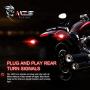 MZS Motorcycle LED Light Ki and Red 1157 Turn Signal LED Bulb