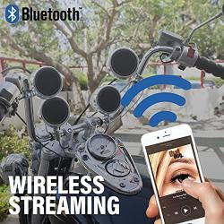 BOSS Audio Systems MC475BA Motorcycle Speaker Sound System - Bluetooth, Amplified, Weatherproof, 3 Inch Speakers, Volume Control, Also Use with ATVs and UTVs