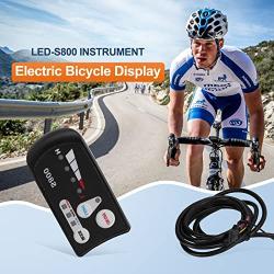 SOONALL 36V/48V Electric Bike Display Meter, Waterproof LED Display Meter with Motor Controller, Multi-Functions Display Control Panel for Bicycle Modification