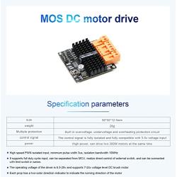 DC Moter Driver Dual H Bridge Motor Speed Controller DC 6.5-28V Operating Voltage 12A 7-24V Motor with Heat Sink Suitable for MD60