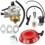 Hilom GX 340 Carburetor Carb with Recoil Starter for Honda GX340 GX390 GX 390 13HP 4-Stroke Engine Lawn Mower Tiller Cultivator Replace 16100-ZF6-V01 5244827