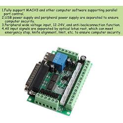 KOOBOOK 1Pcs 5 Axis CNC Breakout Board Mach3 Interface Board with Optical Coupler for MACH3 Stepper Motor Driver（With USB Cable）