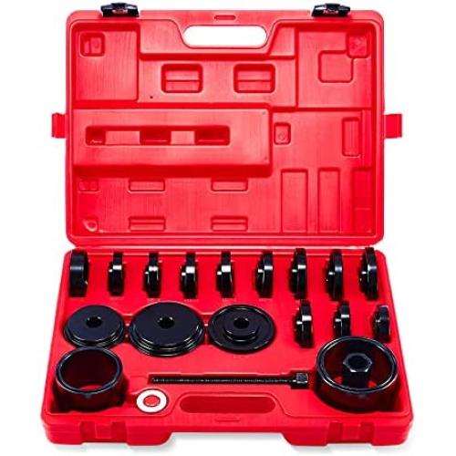 Orion Motor Tech 23-Piece FWD Front Wheel Drive Bearing Adapters Press Kit Puller Set Replacement Installer Removal Automotive Mechanics Tool Kit