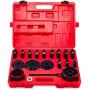 Orion Motor Tech 23-Piece FWD Front Wheel Drive Bearing Adapters Press Kit Puller Set Replacement Installer Removal Automotive Mechanics Tool Kit