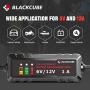 BLACKCUBE 1-Amp Smart Car Battery Charger and Maintainer Full Automatic 6V/12V 5-Stages Smart Trickle Charger with Clamps for Car, Motorcycle, Lawn Mower, Boat RV, SUV, ATV