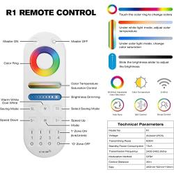 HUSUKU RS2 RGB Underwater Drain Plug Light 12LED for Boat & R1 2.4G RF Remote Control & S1 Wireless Controller