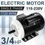Moteur électrique à usage général 1/2 HP 1725 RPM, Monophasé 115V/230V, Cadre 56C, Arbre 5/8 Moteur électrique à usage général 1/2 HP 1725 RPM, Monophasé 115V/230V, Cadre 56C, Arbre 5/8