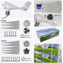 Marsrock 400W Windmill 24V AC with Charging LED Small Wind Turbine Generator MPPT Controller for Wind Solar Hybrid System 2m/s Low Start Wind Speed with 5 Blades(5S-400H-24W)
