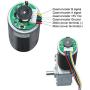 BEMONOC DC 12V 55RPM Worm Gear Motor, with Encoder and Cable High Torque Speed Reduction Motor for Robots & Toys