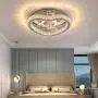 ATELANGE Shining Crystal Ceiling Fan Ceiling Light with Remote Control Creative 3 Colors 3 Speeds Ceiling Fan with Lights Dimmable Low Profile Fan Light Semi Flush Mount Pure Copper Motor for Bedroom