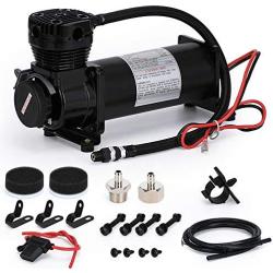 PTNHZ Universal 1/4 NPT DC 12V 480c 200 PSI Control Air Bag Suspension Compressor/Pump Ride Kit for Auto/Motorcycle