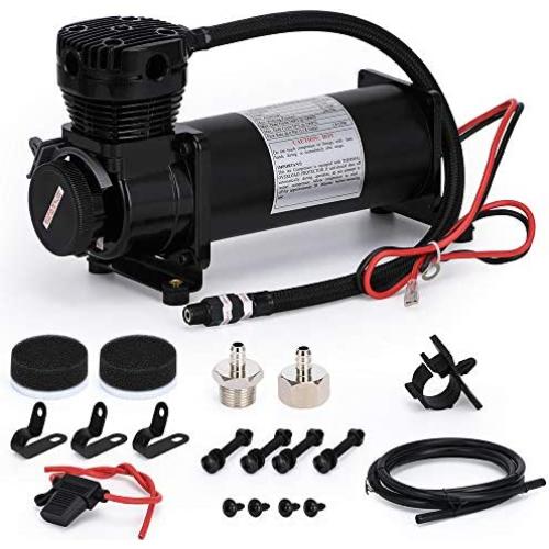 PTNHZ Universal 1/4 NPT DC 12V 480c 200 PSI Control Air Bag Suspension Compressor/Pump Ride Kit for Auto/Motorcycle
