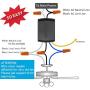 YUKIHALU Small Size Universal Ceiling Fan Remote Control kit, Speeds/Timings/Light Wireless Control