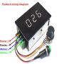 PWM DC 6-60V 12V 24V 36V 48V 30A 1500W PWM DC Motor Speed Controller Speed Adjustable Stepless Governor Regulator, Motor Speed Controller with Start Stop Switch with Digital Display