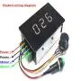 Contrôleur de vitesse PWM DC 6-60V 12V 24V 36V 48V 30A 1500W, Régulateur d'inclinaison continu pour moteur, avec interrupteur de démarrage/arrêt et écran numérique.