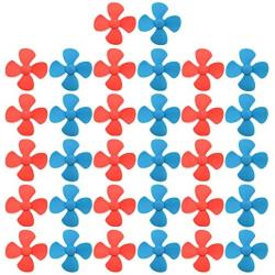 EUDAX Micro DC Motor 2mm Shaft Propeller with 4 Vanes 80mm Fan Shape for Fan Leaves Ship Model RC Boat DIY Airplane Science and Education Toys (32PCS)
