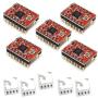 BIQU A4988 Compatible StepStick Stepper Motor Driver Module with Heat Sink for 3D Printer Controller Ramps 1.4(Pack of 5pcs)