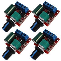 4PCS Mini DC Motor PWM Speed Controller DC 5V-35V 5A Speed Adjustable Switch Module PWM DC Motor Speed Switch Controller LED Volt Regulator