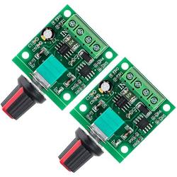 PAGOW DC Motor Speed Controller 12v , Low Voltage PWM 1083BK 1803B Adjustable Driver Switch with Control Knob 1.8v 3v 5v 6v 7.2v 12v 2A 30W (2 PCS)