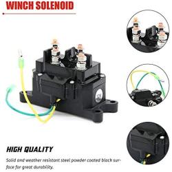 12V 250A Winch Solenoid Relay Winch Rocker Thumb Switch for ATV UTV 4x4 Vehicles 1500lb-5000lbs Winch with 6 Protecting Caps Replaces 63070, 62135, 74900, 2875714, 70715