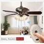 BAYICON 35T Ceiling Fan Remote Control Replacement for Harbor Breeze Allen Roth Kichler Hampton Bay FAN-35T FAN53T Fan-HD5 L3HFAN35T FAN35T1 2AAZPFAN35TI, FAN-11，3-Speed, Light Dimmer, Learn Key